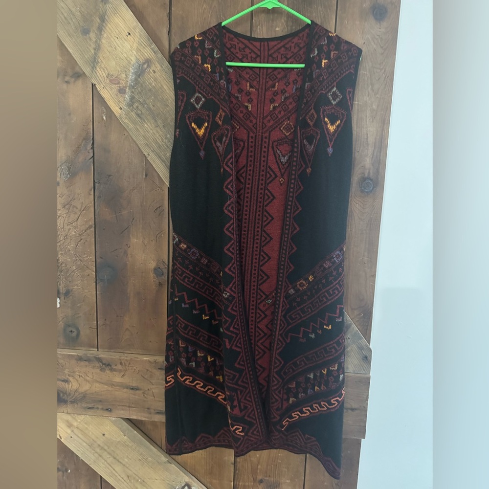 Reversible Elegant Red And Black Patterned Dress - image 5